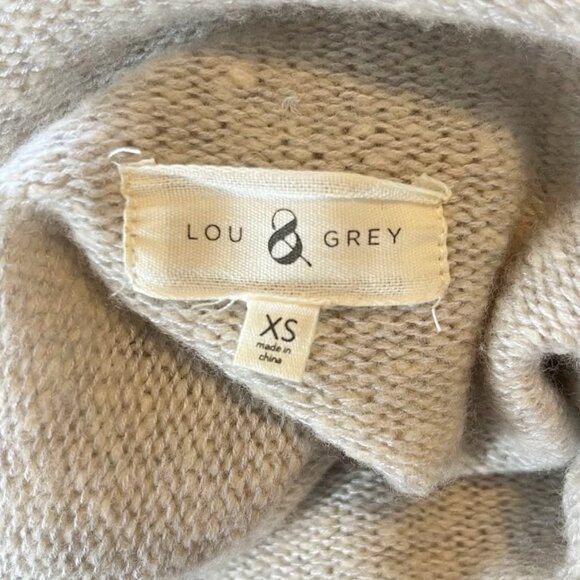 Lou & Grey Turtleneck Sweater Tunic Neutral Minimalist Academia Oversize Soft XS - Picture 6 of 7